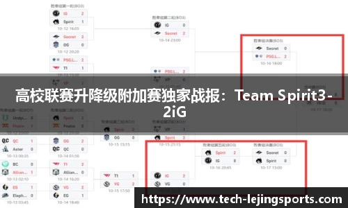 高校联赛升降级附加赛独家战报：Team Spirit3-2iG